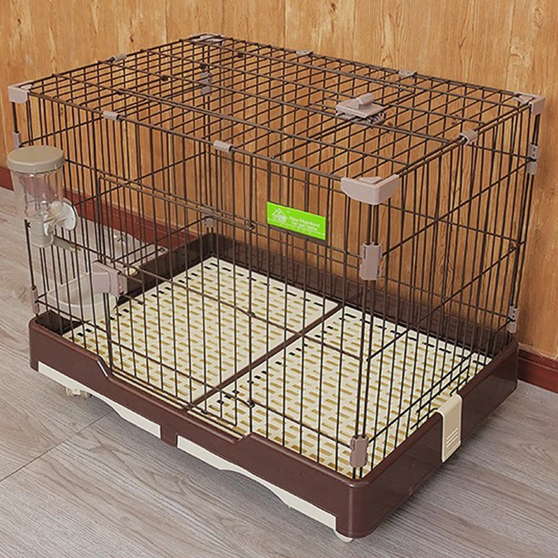 NEW Dog Kennel Pet Cage with Toilet& Wheel for Small Dog Cute Pet Cat Cage Villa Pet Supplies Cat Toy Dog Cage S/M/L Size