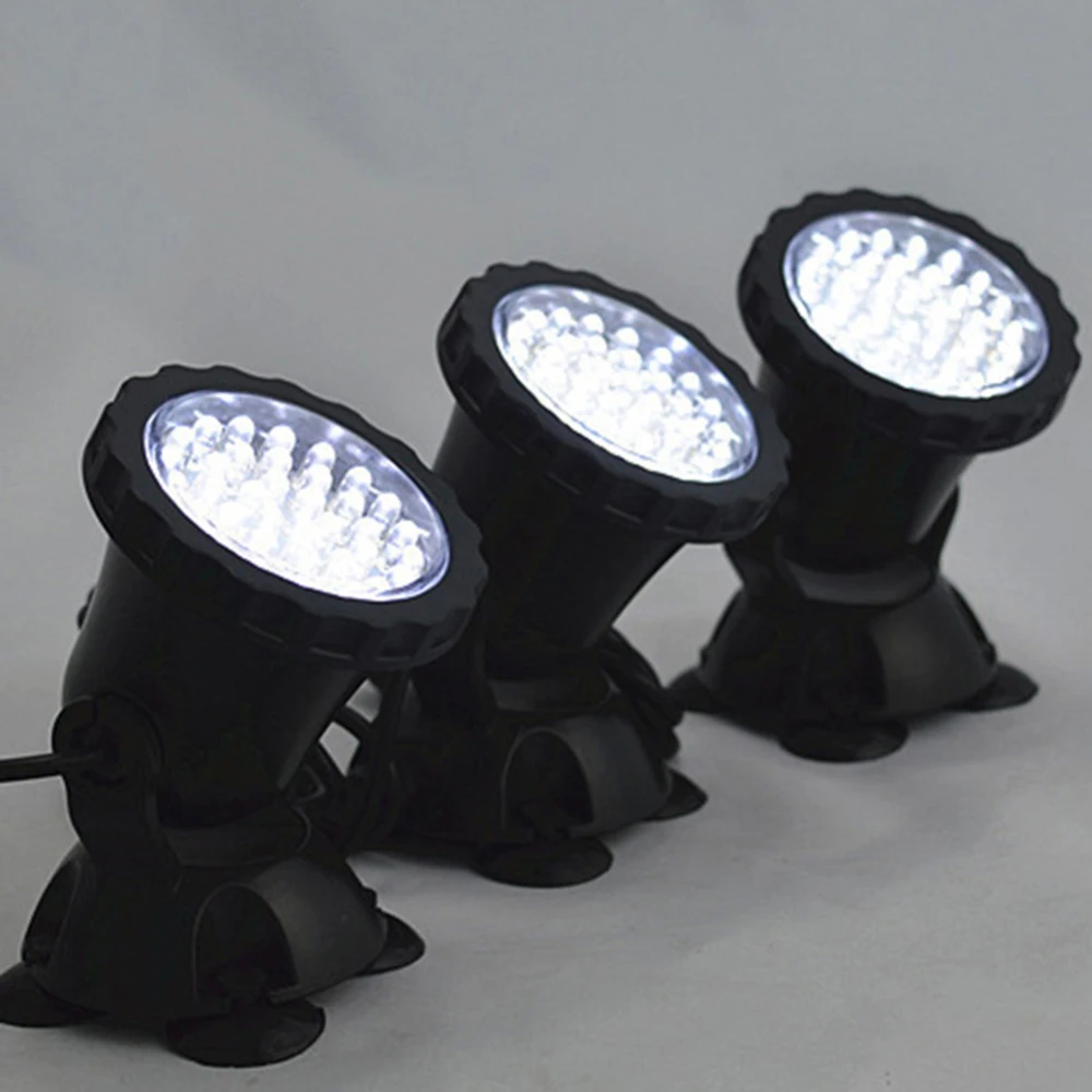 3pcs 12V LED Underwater Spotlight Lamp 7 Colors Changing Waterproof Spot Light for Garden Fountain Fish Tank Pool Pond Lighting