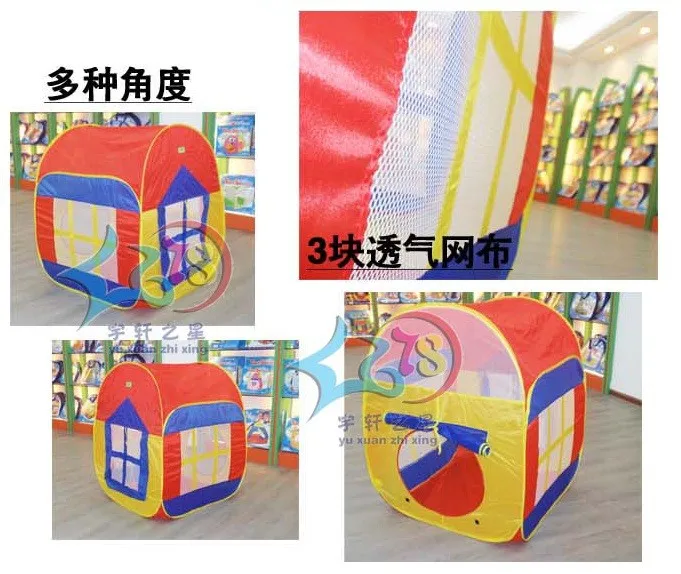 Ultralarge детская игровая палатка Складной Игровой домик с 2 дверями детский подарок на день рождения Водонепроницаемый Открытый Крытый игровой домик