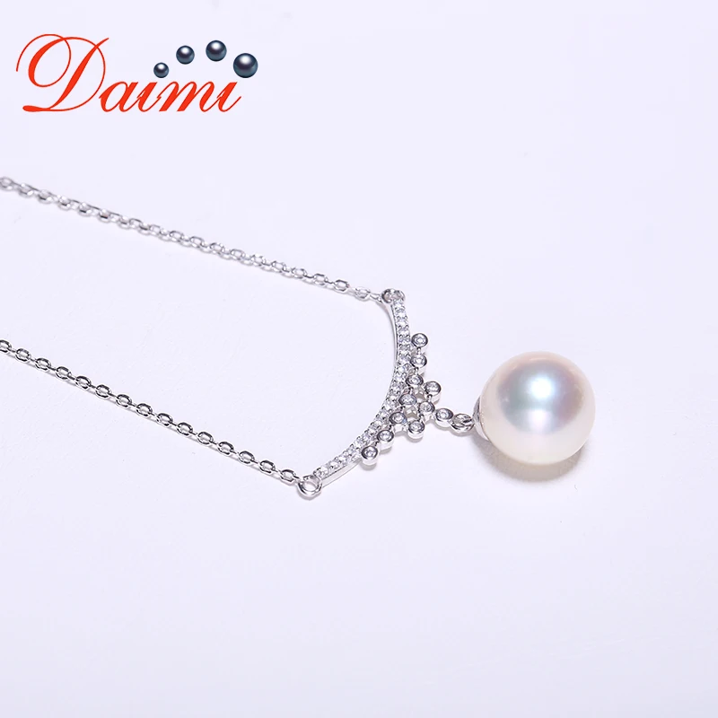 

DAIMI Unique Design Exquisite Pendant 925 Silver Pendant 8-8.5mm Akoya Pearl Pendant Gift For Women