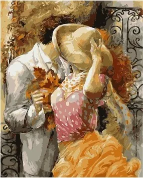 Frameless Picture On Wall Acrylic Paint By Numbers Diy Painting Oil Christmas Gift Coloring Romance B940 | Дом и сад
