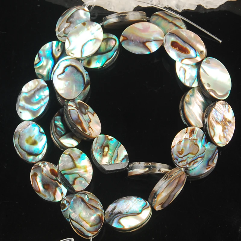 Free Shipping Beautiful jewelry 10x14mm New Zealand Abone Shell Oval Loose Beads G6369in Beads
