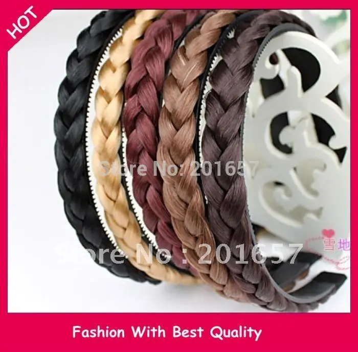 

New arrival Freeshipping Wholesale Wigs Braid Headband /Hairband Color Assorted 20PC/LOT