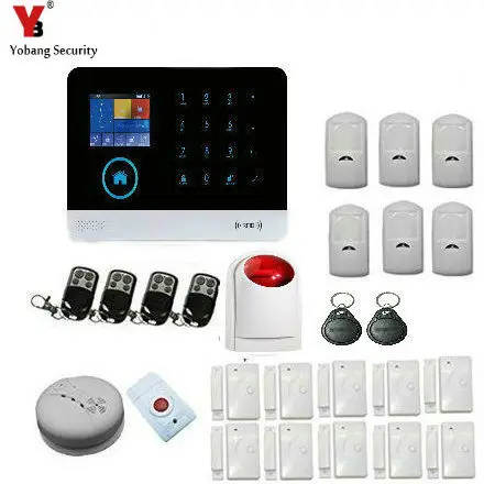 

Yobang Security Gsm Alarm Systems WIFI+GSM+GPRS Wifi Automation GSM Alarm System ome Protection GPRS with Wireless Outdoor Siren