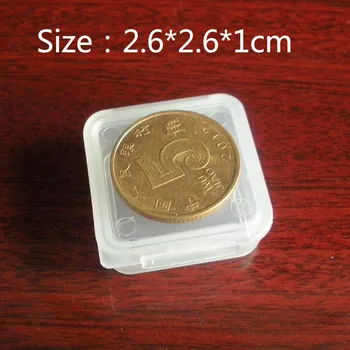 

transparent PP Plastic small square Boxes Packaging storage box with lid for jewelry coins Chip accessories Finishing box