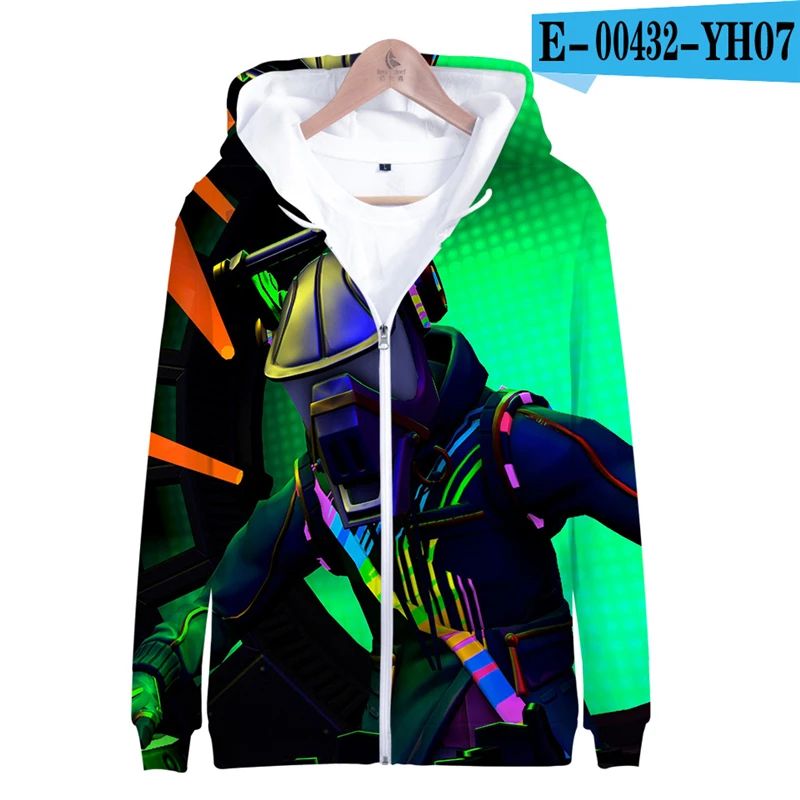 

Zipper Fortnited Battle Royale Hoodie Hooded Moletons Pullover Game Clothes Zip Up Battle Royale Clothes Kid Clothes Streetwear