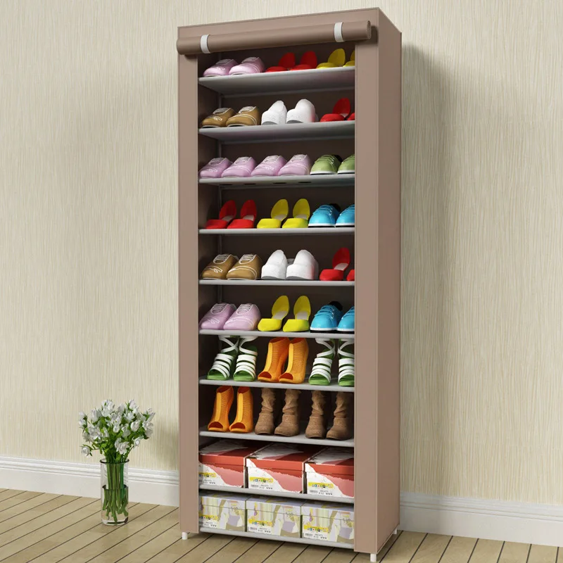 Этажерка для обуви шкаф нетканые ткани большой органайзер для обуви Съемный Хранения Обуви гостиной мебельные полки