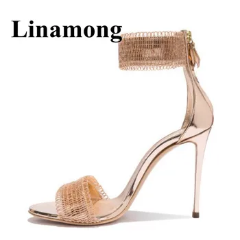 

2018 Newest Thin High Heel Open Toe Rear Zipper Cover Heel Solid Summer Fashion Sexy Women Sandals Normal Sizze High Quality