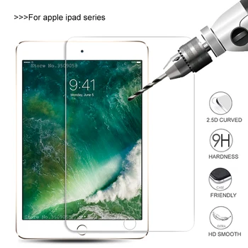 

For Ipad 2018 Glass Screen Protector For apple Ipad 6 5 4 3 Air 1 2 Air1 Air2 Pro 2017 9.7 10.5 Protective Film On I Pad Ipadpro