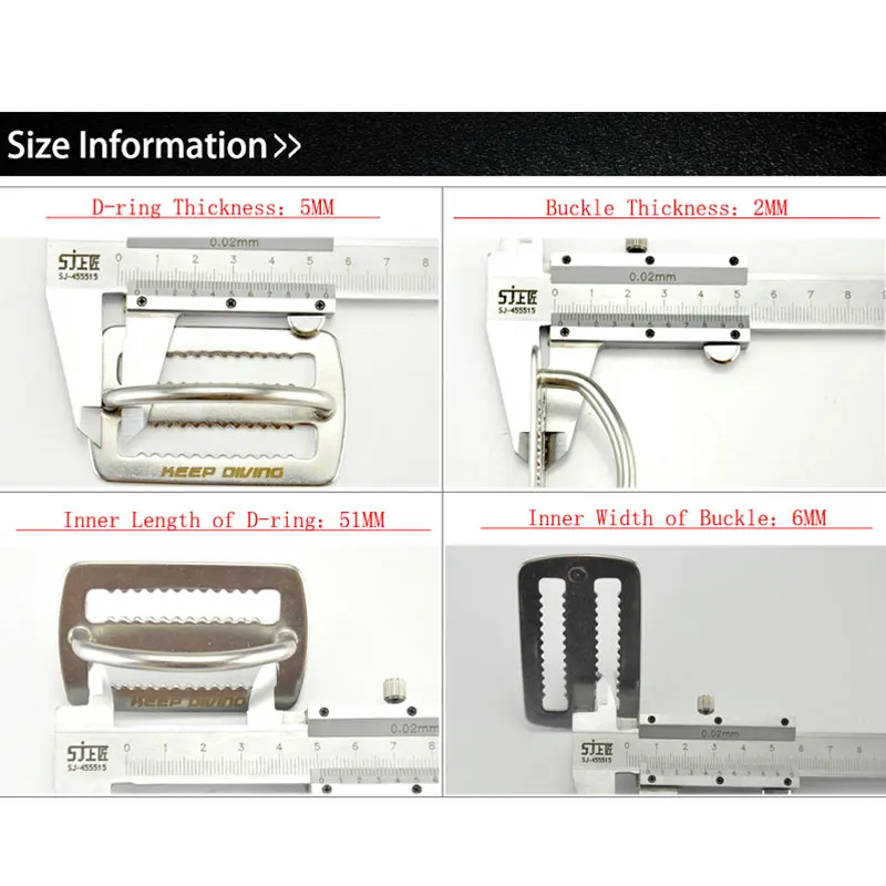 Подводное плавание 316 нержавеющая сталь 5 см Вес ремень Хранитель с D кольцо жгут