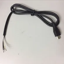 50pcsx высокое качество 0,7 м 70 см Черный micro Usb штекер 2 провода кабель питания разъемы максимальный ток 3A для DIY