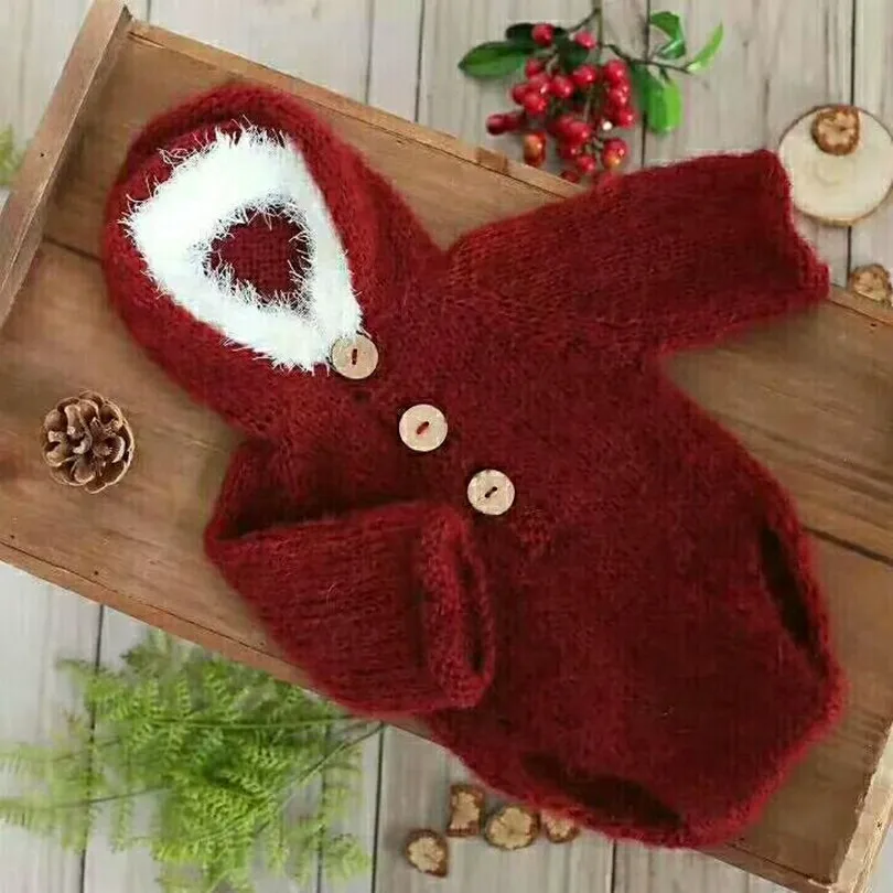burgundy newborn outfit