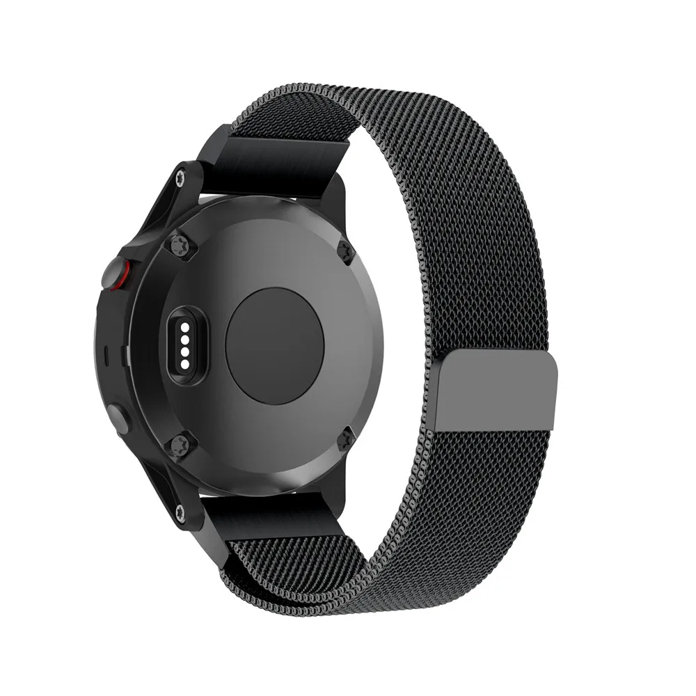 Браслет из нержавеющей стали для часов Garmin Fenix 5/Forerunner 935 магнитный с миланским плетением ремешок на запястье