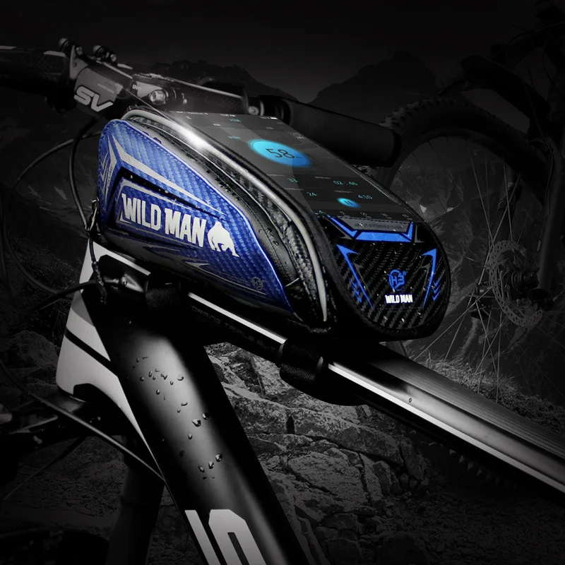 Best Cycling Bike Bicycle Top Front Tube Bag Waterproof Frame Bag Big Capacity Touch screen 6 Inch Phone MTB Bicycle Bike Accessories