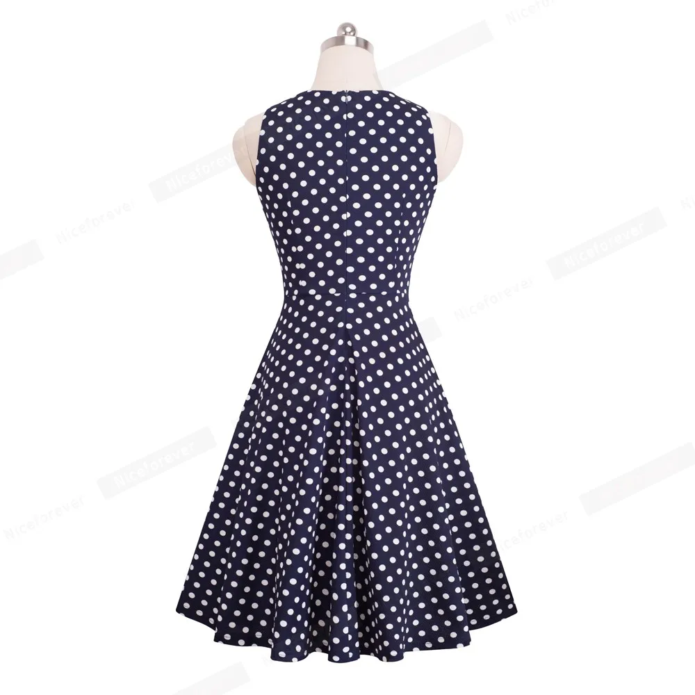 Nice-forever Vintage Elegant Embroidery Floral Lace Patchwork vestidos A-Line Pinup Business Women Party Flare Swing Dress A079 118 Nice-forever Vintage Elegant Embroidery Floral Lace Patchwork vestidos A-Line Pinup Business Women Party Flare Swing Dress A079 118