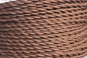

Vintage rope Pendant Light Lamps Wires Copper Conductor Knitted Cloth Twisted Electrical Wire Line Coffe 2x0.75mm DIY lamp cord
