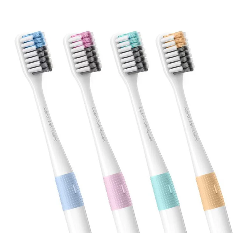 Youpin Doctor B Bass Method Deep Clean Tooth brush 4 Colors/set Soft Sandwish-bedded Toothbrush For Travel Home Family electric toothbrush