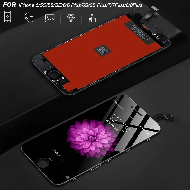 

LCD 3D Touch Screen Digitizer Screen Phone LCD Replacement Full Digitizer Assembly for iPhone 7/7Plus/8/8Plus with 11Pcs Tool