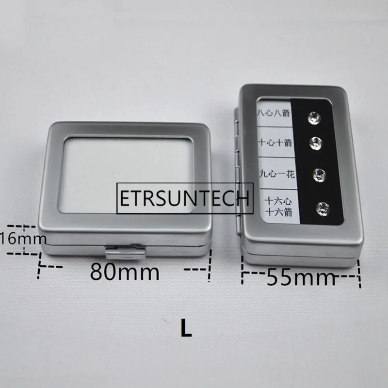 20 шт маленький для бриллиантов или драгоценных камней дисплей Металлический Ящик Контейнер для хранения ювелирных камней держатель драгоценных камней Органайзер