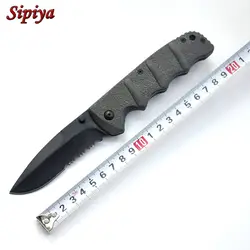 Складной Ножи 3Cr13 лезвия резиновой ручкой Титан Тактический Ножи карман Отдых на природе инструмент Охотничьи ножи выживания Ножи