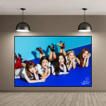 

KPOP Red Velvet Art Silk Poster Korean Girl Group Music Poster Wall Pictures for Living Room No Framed