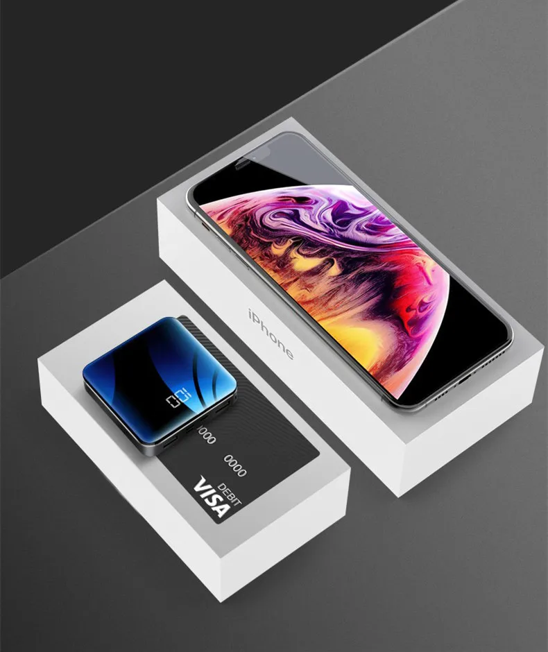 8000mAh Fast Charging Mini Power Bank For iPhone 8 Plus X Samsung s9 s8 Portable Charger batterie externa Powerbank