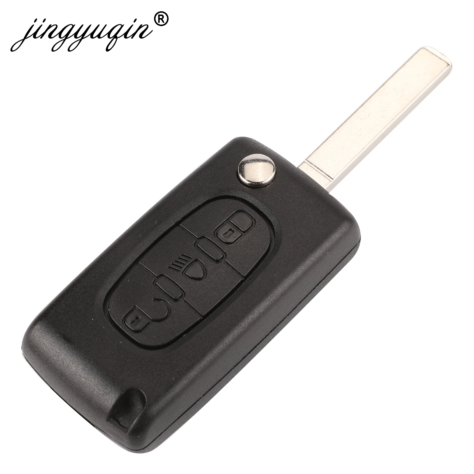 Jingyuqin 10 шт. 2/3 кнопки Чехол для автомобильного ключа Peugeot 207 307 308 407 607 807 Citroen C2 C3 C4 C5 C6