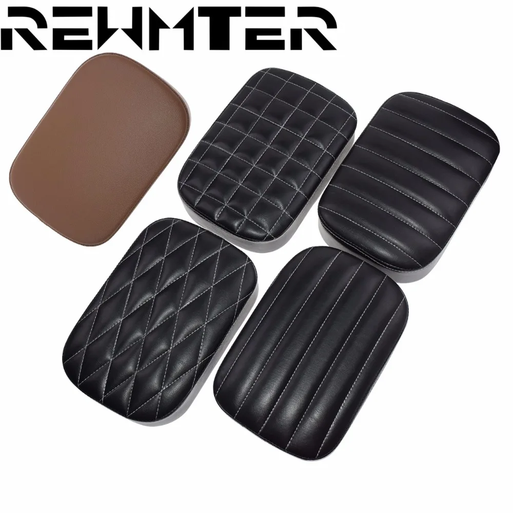 Motorcycle Rear Passenger Cushion Pillion Seat Pad Black/Brown 8