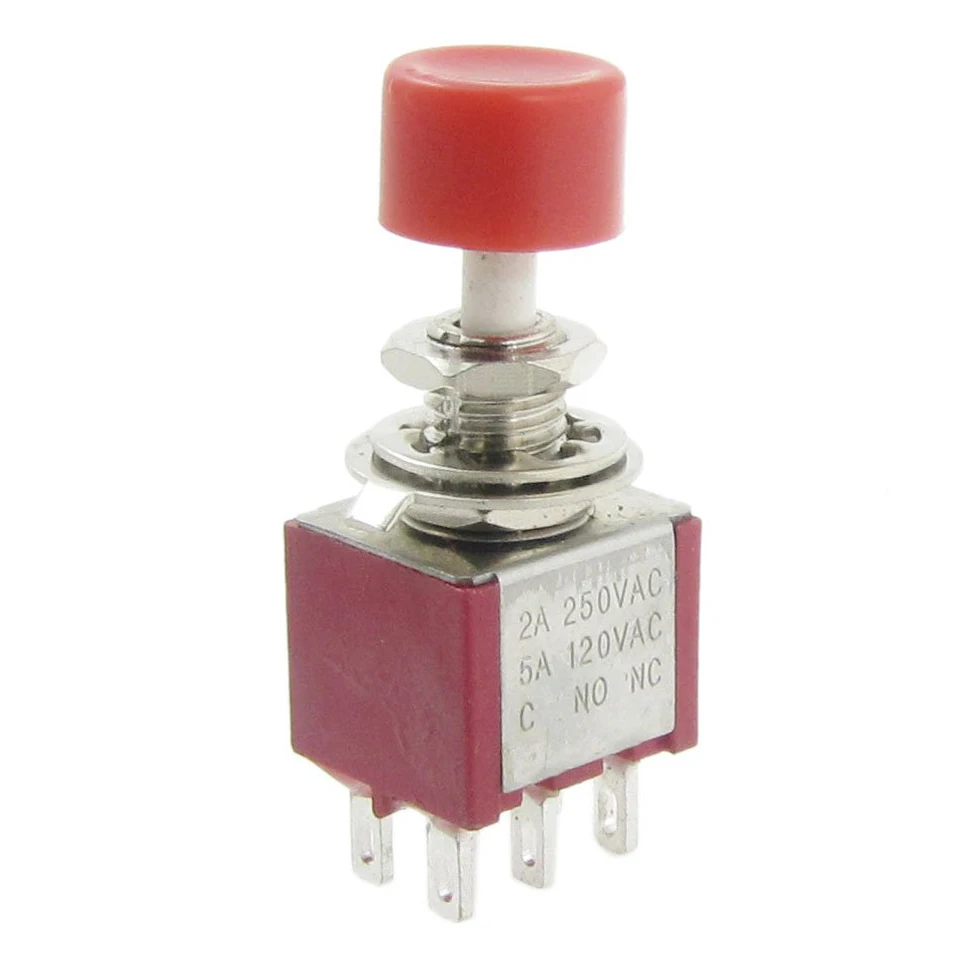 Small Red Push Button Switch Lot Of 4pcs