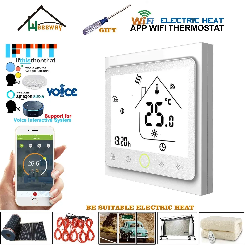 Double Sensor 16A Weekly Programmable Underfloor Heating Central Heating  Thermostat WIFI APP for Interactive Voice Response - AliExpress