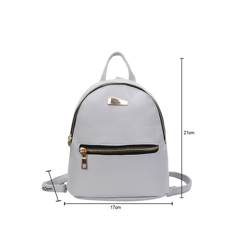  Fashion Women Mini Backpack PU Leather College Shoulder Satchel School Rucksack Ladies Girls Casual - 32951389225