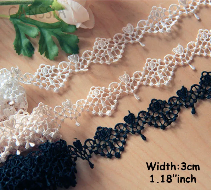 

1yrd/lot Width:3.0cm High quality polyester water soluble lace, DIY cloth Embroidered lace, handmade accessories(ss-644)