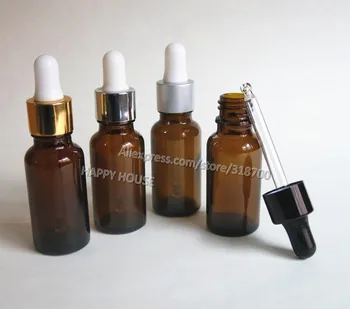 

360pcs x 20ml Clear Boston Round Glass Bottles with Dropper,20cc Transparent Glass Essential Oil Dropper Bottle