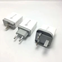 Быстрая зарядка QC 3,0 стандарта ЕС, США, Великобритании США штекер постоянного тока 5В 2.4A USB универсальный Зарядное устройство для путешествий для Ios и Android для iphone для samsung для huawei
