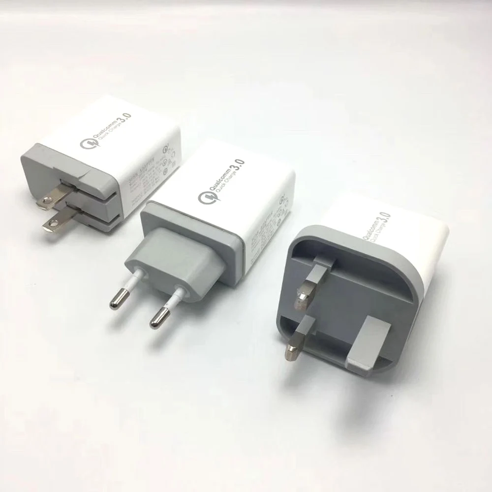 Быстрая зарядка QC 3 0 EU UK US Plug AC 5V 2.4A USB Универсальное зарядное устройство для