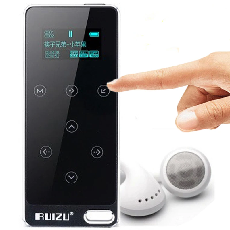 RUIZU X05 металлический HIFI MP3 плеер с 8 Гб памяти и экраном сенсорная кнопка play 100h