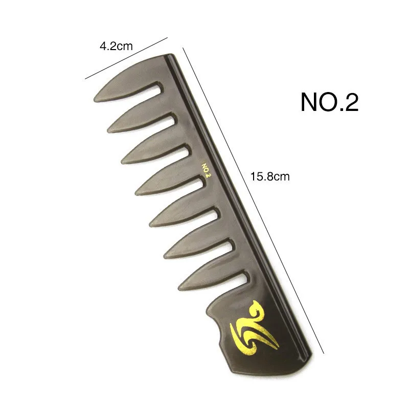 Расческа для волос с широкими зубами, расческа-вилка, мужская борода, Парикмахерская щетка, Парикмахерская, инструменты для укладки волос, аксессуары для профессионального салона - Цвет: 02