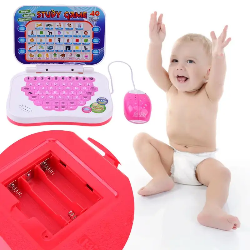 

1set Bilingual Learning Machine Children Kid Laptop Computer Toy Alphabet Pronunciation learning toys for children Color Random