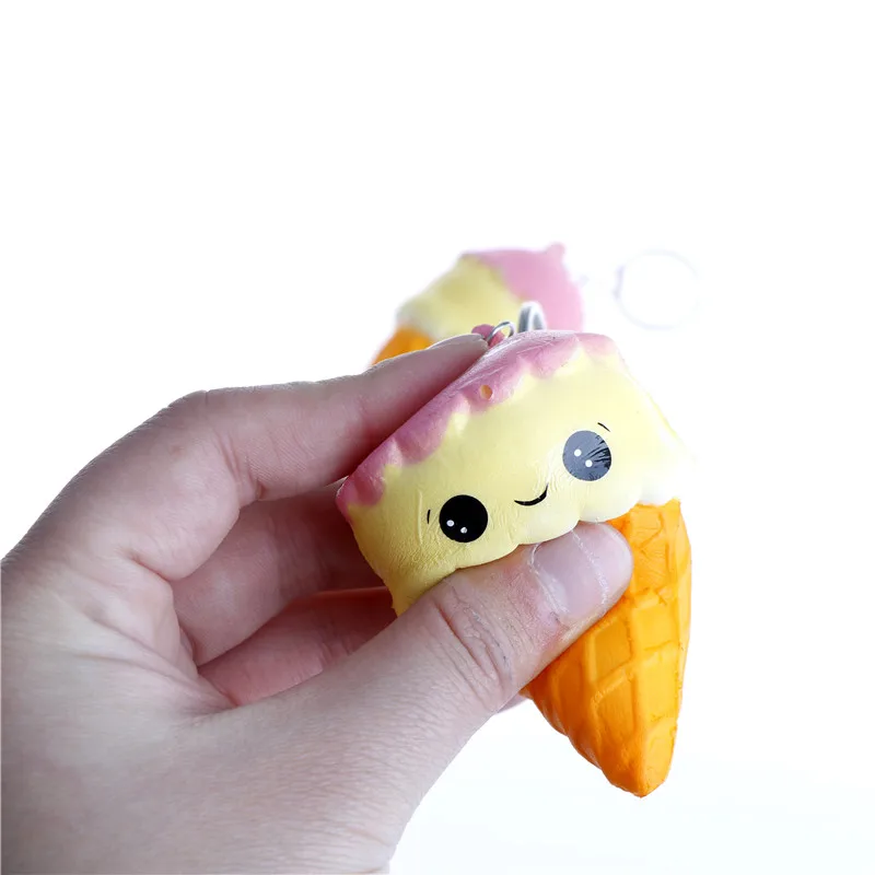 10 см Jumbo мультфильм двойное лицо мороженое медленно поднимающийся сладкий Ароматические талисманы еда отскок хлеб детские игрушки