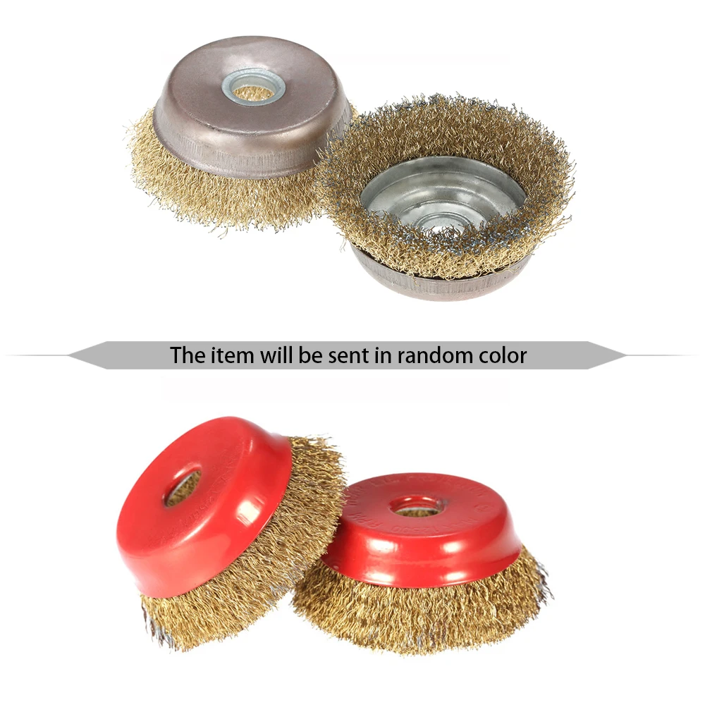 2pcs 75mm 3" Steel Wire Wheel Fine Crimp Cup Wheel Brush Rotary Steel