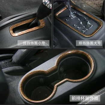 

For Jeep Wrangler 2011-2017 Wood ABS Chrome Car Gear Shift Knob Panel All Interior Accessories Cover Trims Car Styling