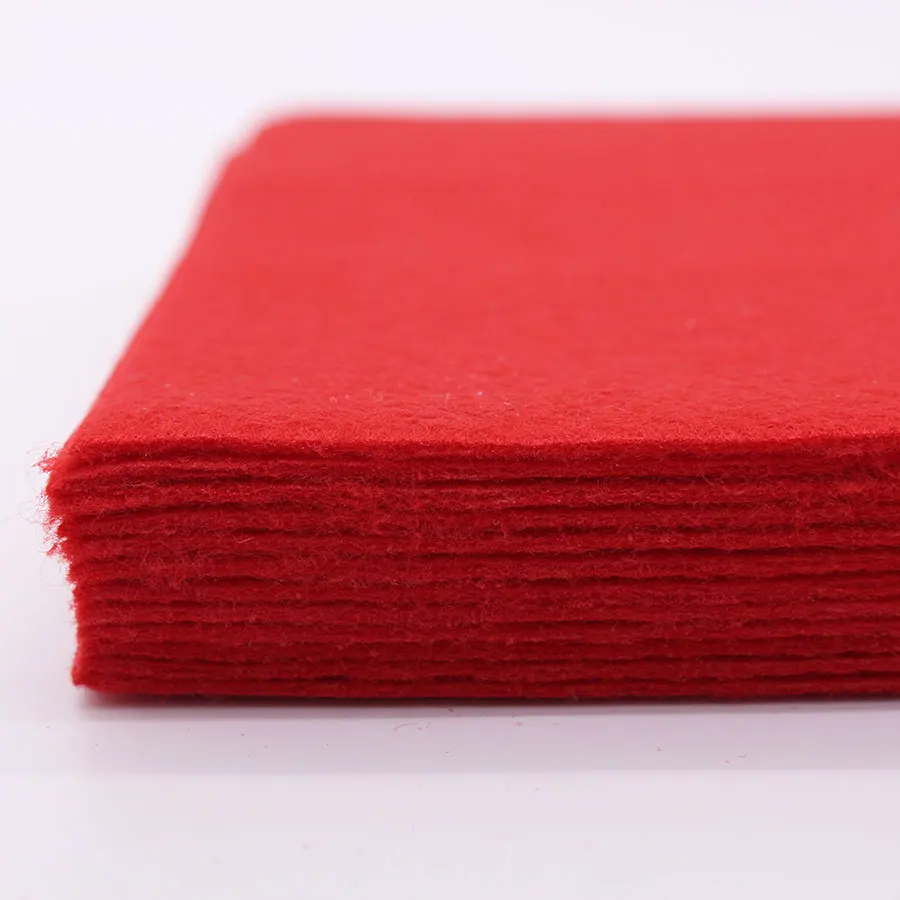 Red Color Felt Cloth White 2mm Felt Fabric Polyester Fabrics Needlework Diy Needle Sewing