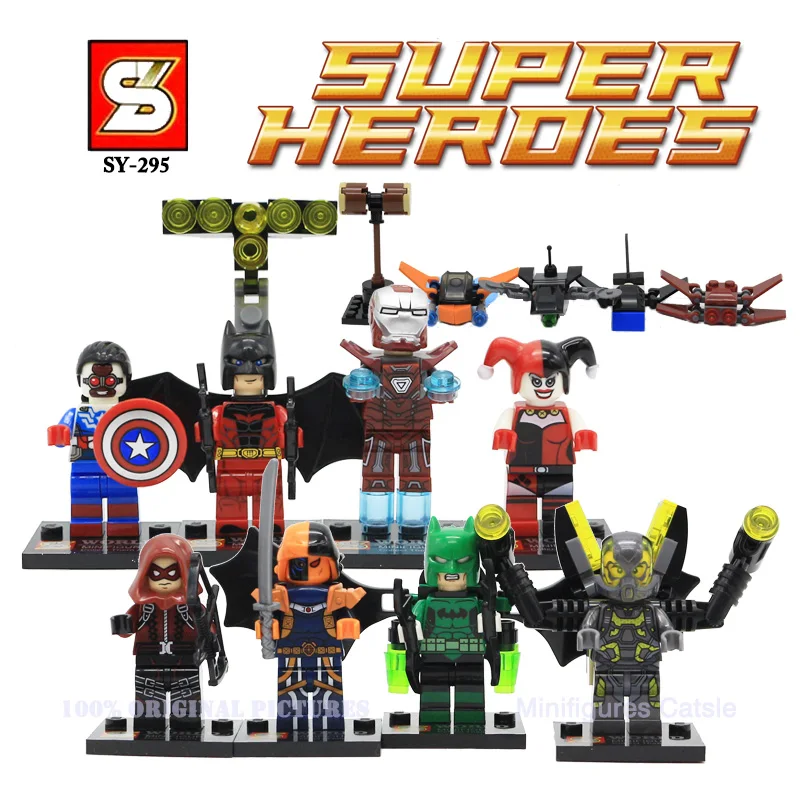 ФОТО sy295 marvel dc super heroes minifigures building blocks harley quinn ...