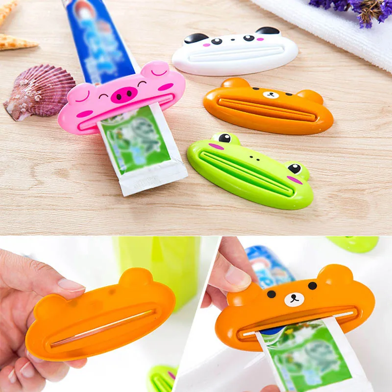 Newly Cute Animal Toothpaste Squeezer Home Commodity Bathroom Tube Cartoon Dispenser Tool XSD88