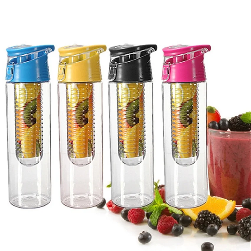 700mL Fashion Fruit Cup 3 Color Health Lemon Juice Water Bottle Outdoor