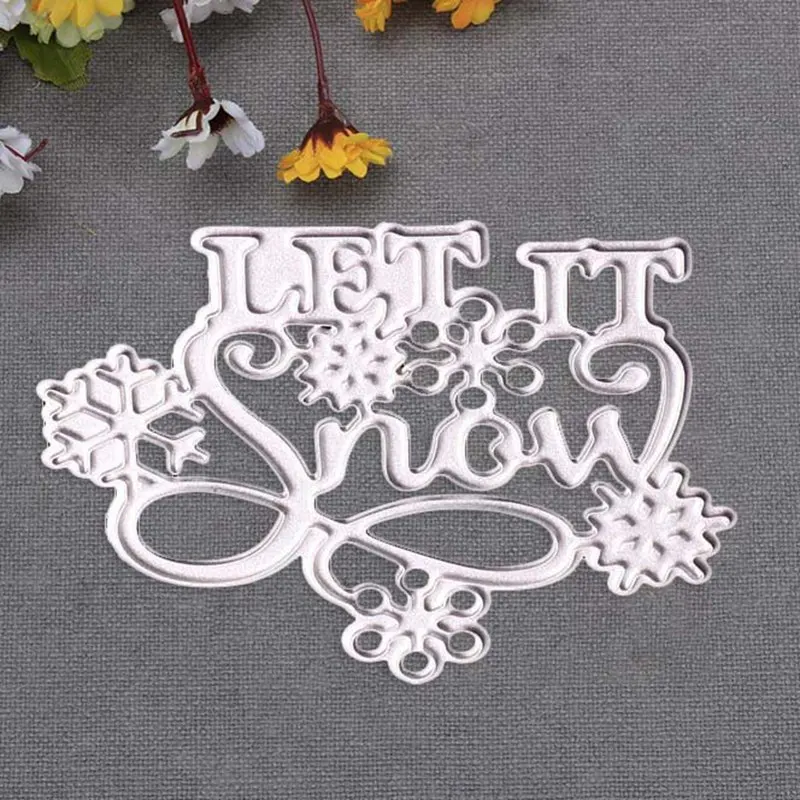 Let it snow Christmas Снежинка металлическая режущая форма нож пуансон для DIY