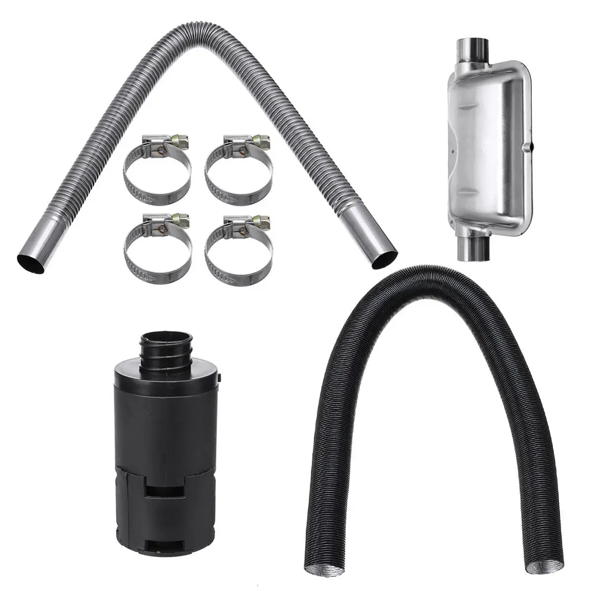 

8 Pcs Universal Car Consumables Accessories Air Diesel Heater 24mm Exhaust Silencer + 25mm Filter Accessory For Air Diesel Hea