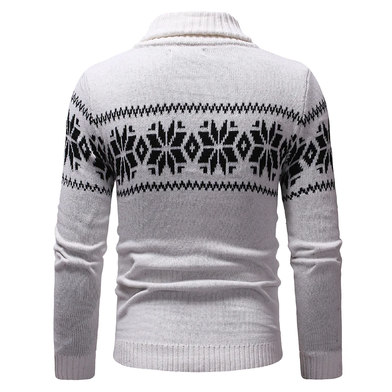 Для мужчин s Hipster хит Цвет жаккардовые свитера 2018 осень-зима Новый длинным рукавом вязаный свитер Для мужчин Slim Fit Повседневный пуловер