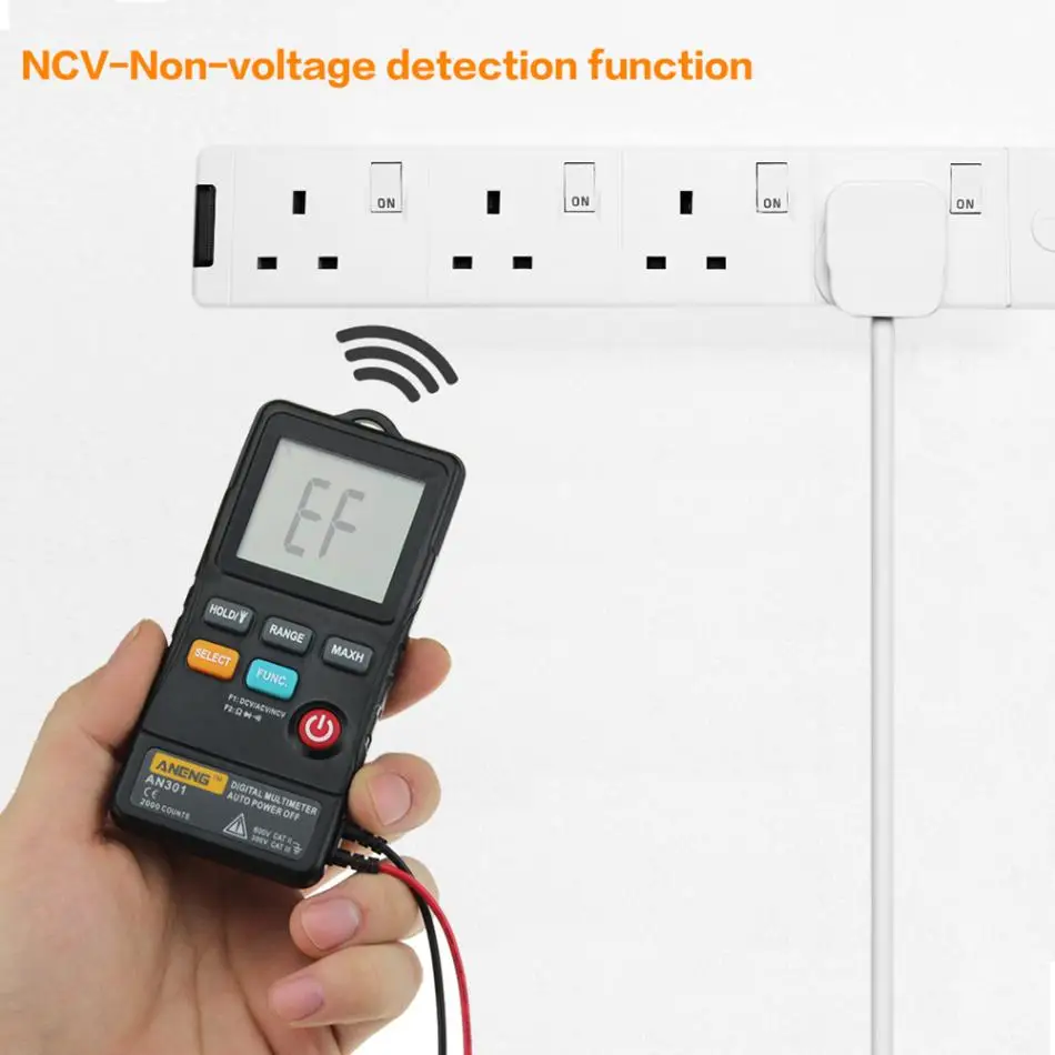 ANENG AN301 Цифровой мультиметр 1999 отсчетов Ture RMS AC/DC Измеритель сопротивления Вольтметр Омметр