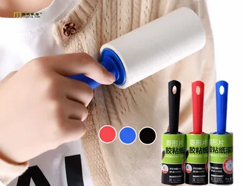 

1PC Reusable Washable Lint Roller Sticky Silicone Dust Pet Hair Remover Cleaning Brush With Cover For Pet Cloth Furniture LF 068